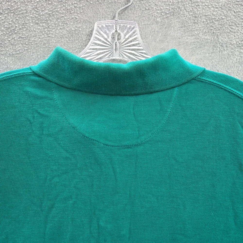 VINTAGE‎ Chaps Ralph Lauren Men Polo Shirt XL Green Crest Logo Embroidered 90s